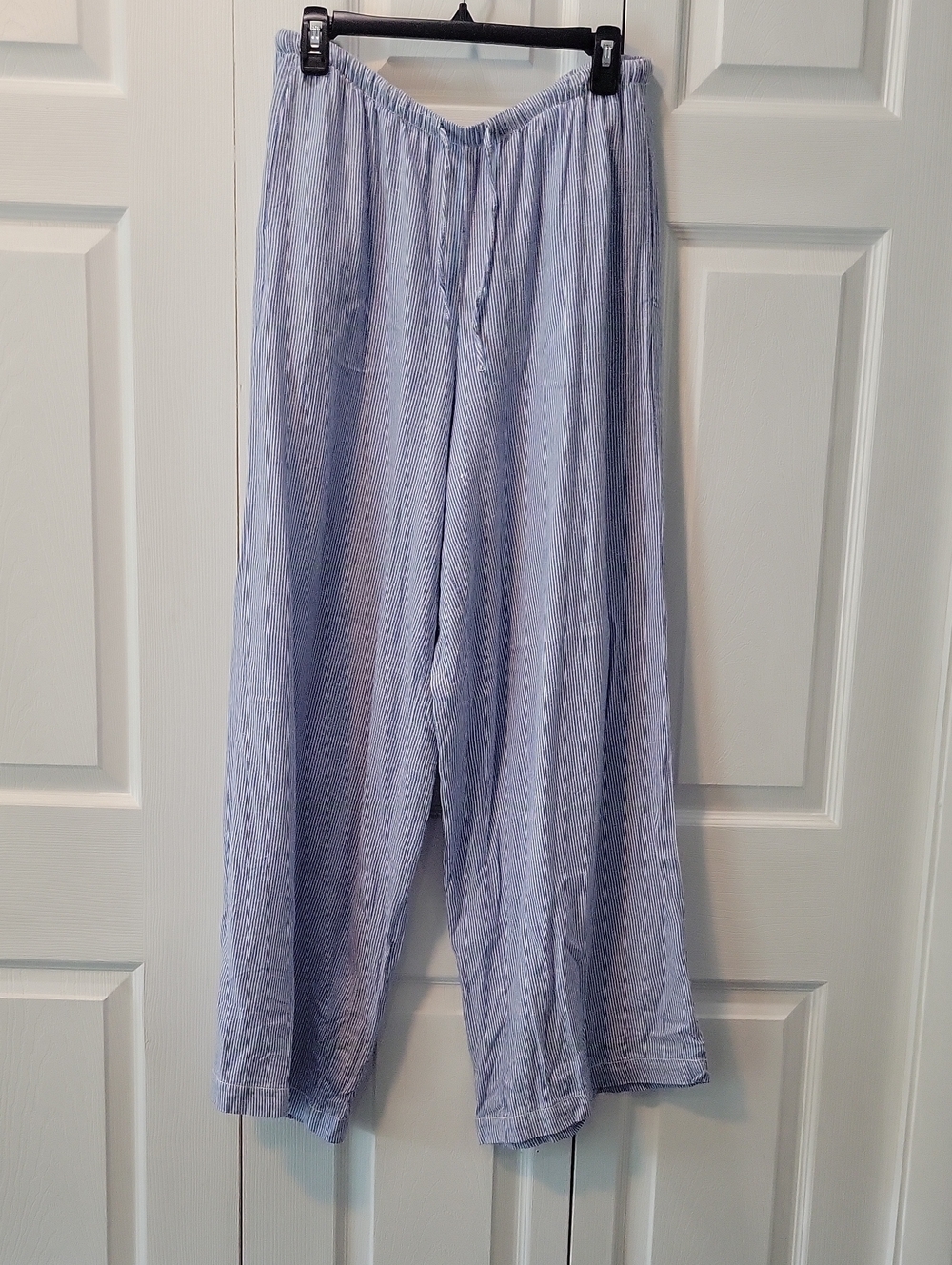 Sonoma Light Blue Pinstripe Wide-Leg Lounge Pants
